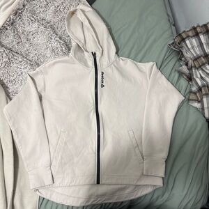 Reebok Off-White Jacket with Black Trim